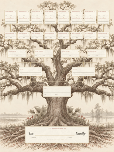 Heirloom family tree poster